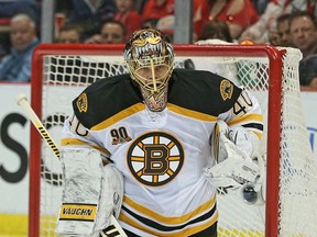 Boston Bruins netminder Tuukka Rask has been his usual airtight self against the Detroit Red Wings in the NHL playoffs. (Getty Images/AFP)