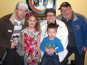 Supplied photo
Paul Rochette, with his children, Isabella and Skyler, and his parents, Sue and Eddie Rochette.