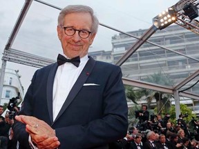 Director Steven Spielberg poses on the red carpet as he arrives for the screening of the film "Inside Llewyn Davis" during the 66th Cannes Film Festival in Cannes in this file photo taken May 19, 2013.  REUTERS/Jean-Paul Pelissier/Files