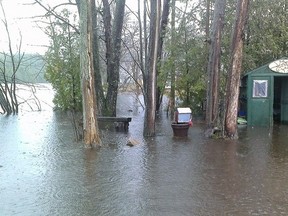 Floodwaters around Kathrine Christensen's Marble Rock Road home forced her to abandon her property. (courtesy of Kathrine Christensen)