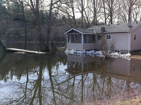 Floodwaters around Kathrine Christensen's Marble Rock Road home forced her to abandon her property.  Courtesy of Kathrine Christensen
