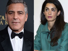 George Clooney and Amal Alamuddin (AFP photos)