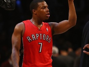 Toronto Raptros' Kyle Lowry is a free agent after the season and hasn't said much about his future, but Steve Simmons says re-signing with the team would be Lowry's best option. (Getty Images/AFP)