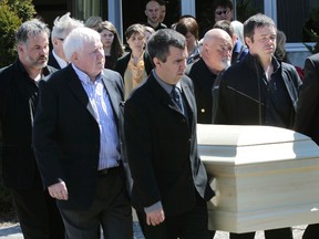 Family and friends gathered to mourn Marc Nelson at St. Basil's Church on Monday, April 28, 2014. Marc was killed last week while working at the construction site at the Bank of Canada.  
Tony Caldwell/Ottawa Sun/QMI Agency