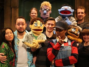 JOHN LAPPA/THE SUDBURY STAR/QMI AGENCY 
The cast of Avenue Q pose for a picture. The production is featured at the Sudbury Theatre Centre.