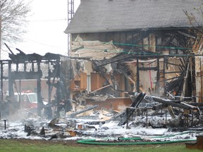 Damage is extensive to a Main Street home in Forest following a three-alarm fire this morning. (Submitted photo)