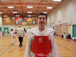 Connor Bisset said his favourite aspect of taekwondo, apart from the hook kicks, is helping out other students. Celia Ste Croix photo | Whitecourt Star