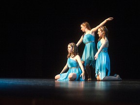 Morgan Elliot, Grace Evans, and Hannah Thompson performed a lyrical piece titled "Dream" at the year-end recital on Sunday, April 27.