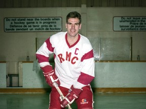 Stephen Molaski suited up as the captain of RMC's hockey team in 1988.