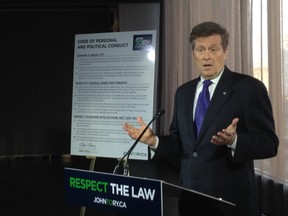 Mayoral candidate John Tory Thursday, April 3, 2014. (Don Peat/Toronto Sun)