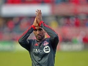 TFC striker Jermain Defoe says he is 100% and might be even stronger than before his injury. (JACK BOLAND/Toronto Sun)