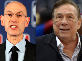 NBA commissioner Adam Silver and Clippers owner Donald Sterling. (Reuters photos)