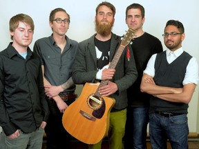 Dark Folk following a taping of Reaney's Pick on Tuesday April 30, 2014. From left; Michael Middleton, Brent Hebert, Mark Kulmala, Harry Hammoud, and Richard Gracious