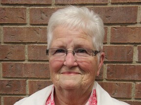 Winnie Hamilton, 80, was being honoured by the Canadian Cancer Society's Lambton County chapter Thursday for her more than 55 years volunteering with the organization. TYLER KULA/ THEOBSERVER/ QMI AGENCY