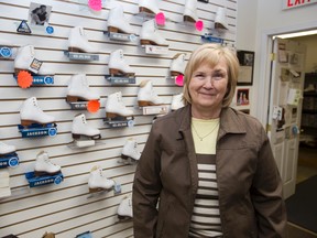 Lynda Alguire is retiring after 35 years, closing Lynda?s Skating Apparel, which outfitted Tessa Virtue, and The Dancer?s Den. (DEREK RUTTAN, The London Free Press)