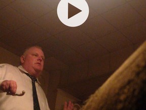 Stills from a video that was offered for sale to the website Gawker.com. The seller told the website that the pipe in Mayor Rob Ford's hand contained crack cocaine. (Photo courtesy Gawker.com)