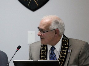 Mayor John Lessif chaired his final council meeting Monday, bidding farewell to spend more time with his family. Jeff Tribe/Tillsonburg News