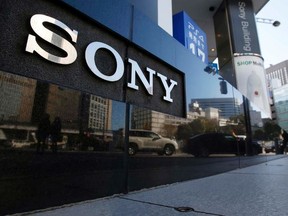 A logo of Sony Corp is seen outside its showroom in Tokyo Feb. 5, 2014.  REUTERS/Yuya Shino