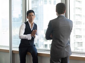 John Cho, left, and Paulo Costanzo in "That Burning Feeling".