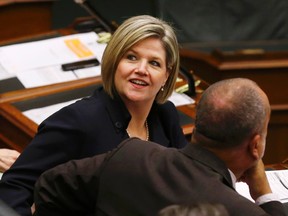 Ontario NDP Leader Andrea Horwath sits in the legislature before the provincial budget was delivered on May 1, 2014. (Mark Blinch/Reutera)
