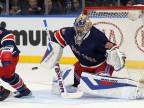 Goalie Henrik Lundqvist gives the Rangers an advantage between the pipes heading into their series against the Penguins. (Brad Penner/USA TODAY Sports)