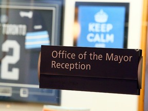 The mayor's office at Toronto City Hall the day after Rob Ford decided to take a leave of absence, Thursday May 1, 2014. Dave Abel/Toronto Sun/QMI Agency