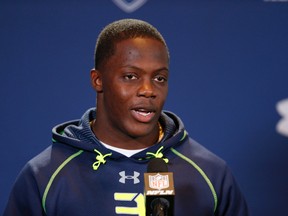 Quarterback Teddy Bridgewater could drop all the way to the second round of the NFL draft next week. (Brian Spurlock/USA TODAY Sports)