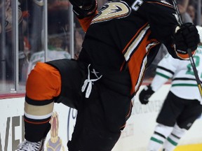 Ducks centre Ryan Getzlaf injured his jaw in the first round versus Dallas and is sure to be a Kings target. (AFP)