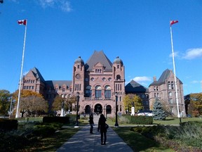Queen's Park, home of the Ontario parliament, in Toronto.