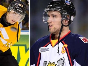 Kingston Frontenac Sam Bennett and Barrie Colt Aaron Ekblad. (QMI Agency)