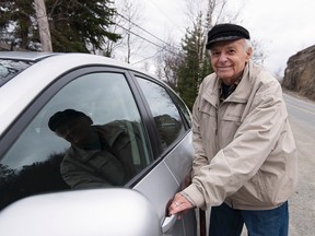 Ernie Checkeris, 89, doesn't mind that he has to renew his driver's licence every two years since turning 80, but he thinks other, younger drivers on the road take too many risks and that they should be looked into, as well. Photo by Solana Cain