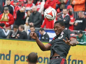 TFC defender Doneil Henry had a tough day against New England on Saturday. (VERONICA HENRI/Toronto Sun)