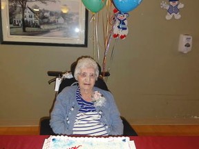 Supplied photo
Colombe Lucille Cayer Young has just celebrated her 100th birthday.