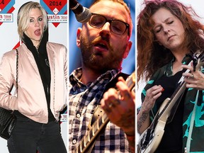 (L-R) Brody Dalle, Dallas Green and Neko Case. (QMI/WENN.com file photos)