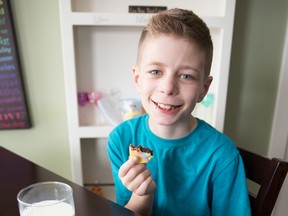 Jayce Castle, 11, who used to experience 80 seizures a day, is now seizure free thanks to neurologists putting him on the Ketogenic diet as an alternative to medication that wasn't working. All he could eat for two years was meals with high fat whipping cream, butter and small portions of meat and veggies but now he can indulge in goodies like his favourite, chocolate. Brent Calver/Special to Calgary Sun/QMI Agency