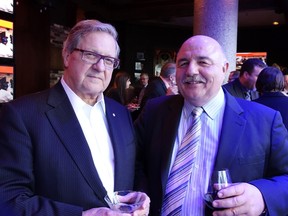 Loyd Axworthy and Bill (Vasyl) Balan at a special fundraiser in support of War Child Canada and the University of Winnipeg during Juno Week. (Winnipeg Sun files)
