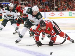 The Minnesota Wild find themselves in a 2-0 hole when they host the Chicago Blackhawks for Game 3 on Tuesday night. ( Jerry Lai/USA TODAY Sports)