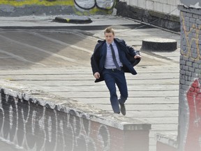 Ben Mckenzie as James Gordon on the set of "Gotham." (WENN.COM photo)