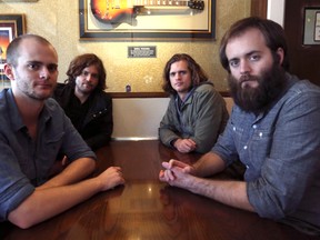 South African group of four brothers Kongos at the Hard Rock Cafe in Toronto, L-R, Daniel, Jesse, Dylan and John on Wednesday April 23, 2014. (Dave Thomas, QMI Agency)