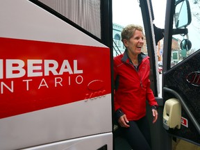 On the campaign trail, Premier Kathleen Wynne arrives in Milton on May 5.
Dave Abel/Toronto Sun