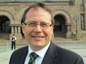 Ontario Green Party Leader Mike Schreiner officially launches his party's election campaign on Wednesday. (ANTONELLA ARTUSO/Toronto Sun)