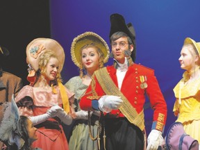 The popular musical comedy Pirates of Penzance opens Thursday at Catholic Central high school. Among those in the cast are, from left, Jenna Quinn, (Kate), Brittany White (Edith), Christopher Pitre-McBride (Major General) and Julie Beaumaster (Sophie).  (Ross Davidson, Special to QMI Agency)