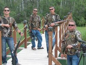 Team Caribou Country members from left: Phil Arbez, Ron Rousset,  Allan Saindon and Paul Gauthier.