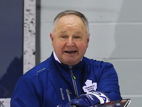 The Toronto Maple Leafs re-upped coach Randy Carlyle for another two years, a move sure to be unpopular with some fans who thought he should have been fired. (Dave Abel/Toronto Sun)