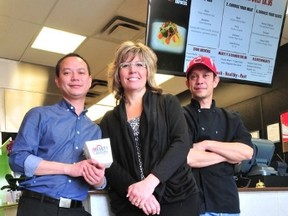 Business owners Gerald Titong (left), Joanne Belke and Ronald  Zabala agree that ending the Temporary Foreign Worker program would be bad for small-town economies, and are concerned that many criticisms about the program are incorrect.

Bryan Passifiume photo | Whitecourt Star