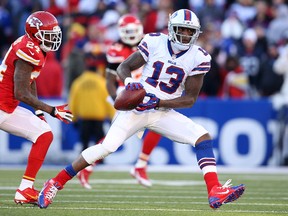 The Bills traded wide receiver Stevie Johnson to the 49ers on Friday, May 9, 2014. (Tom Szczerbowski/Getty Images/AFP)