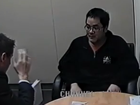 Daniel Wong in a police interrogation following the shooting of girlfriend Jennifer Pan's parents.