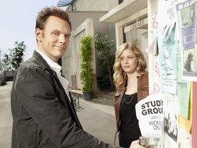 Joel McHale, left, and Gillian Jacobs star in Community.