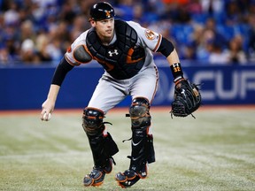 Matt Wieters avoided Tommy John surgery this week but his wonky elbow could see him DHing a lot more often. At least he's already got in enough games at catcher to qualify there for next year. (Reuters)