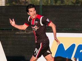 Ottawa Fury FC Tony Donatelli continued his scoring ways on Saturday, scoring two against Indy Eleven in 4-2 victory. Errol McGihon/Ottawa Sun